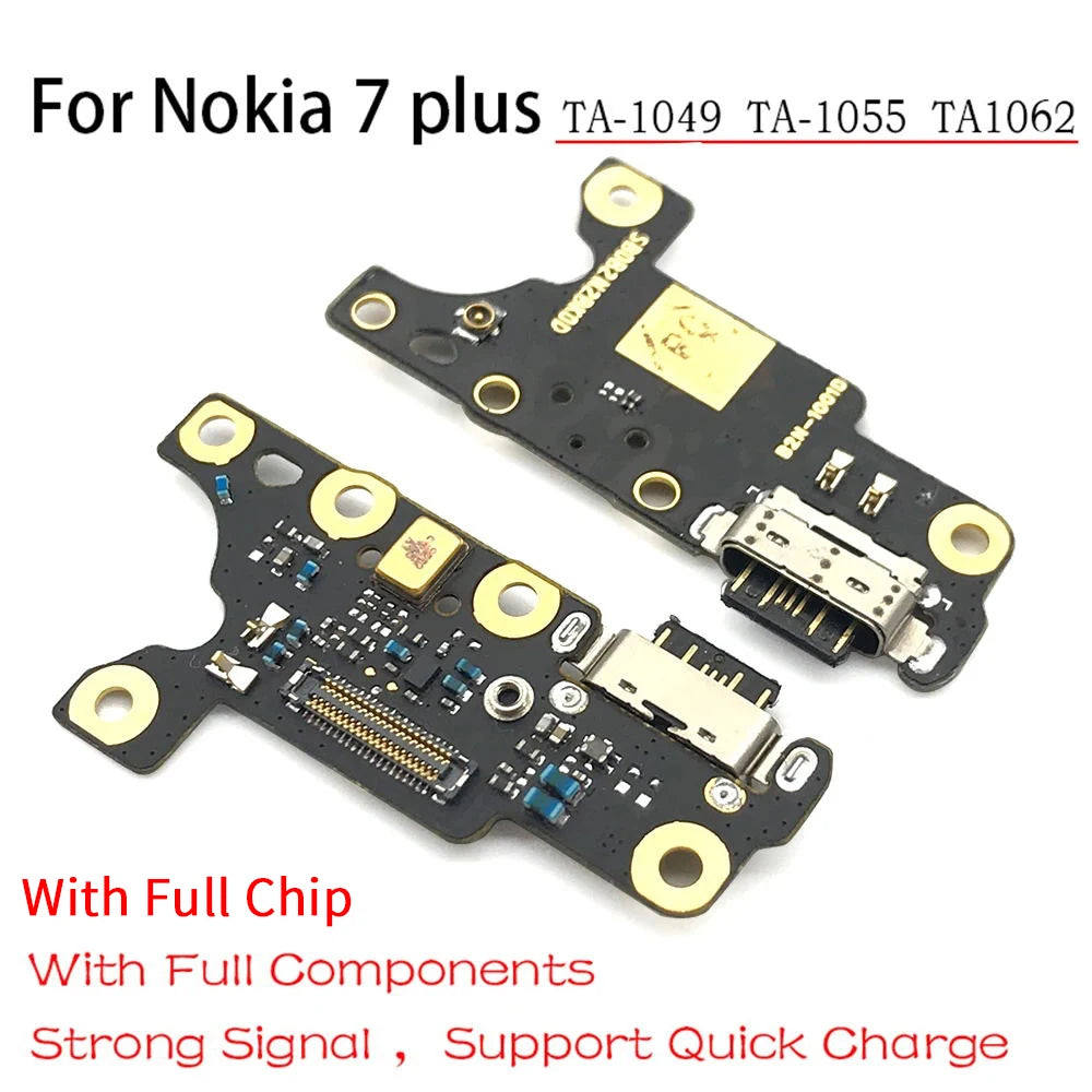 New For Nokia 7 plus 7Plus TA-1049 TA-1055 TA-1062 Charger Charging Port Dock Connector USB Port Flex Cable Board Nokia phone repair parts