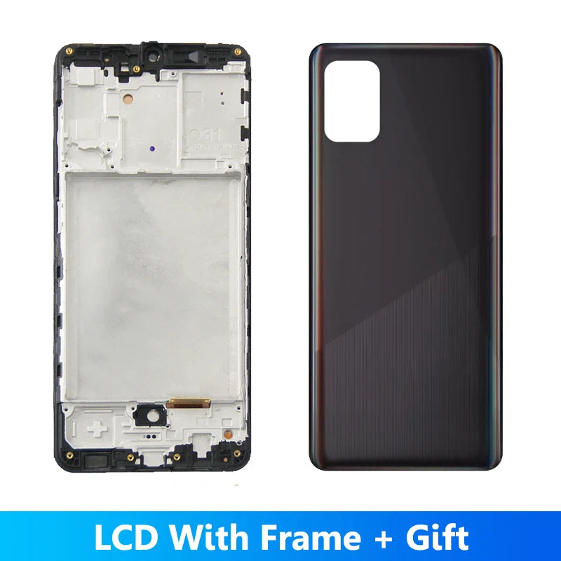 AMOLED A315 Screen, for Samsung Galaxy A31 A315 A315F 315F/DS Lcd Display Digital Touch Screen with Frame with Fingerprints Samsung phone repair parts