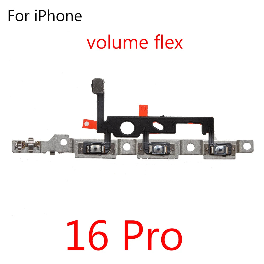 Power Switch On Off Mute Volume Button Flex Cable For iPhone 16 Plus Pro Max Promax Power On Off Volume Flex Repair Parts iPhone phone repair parts