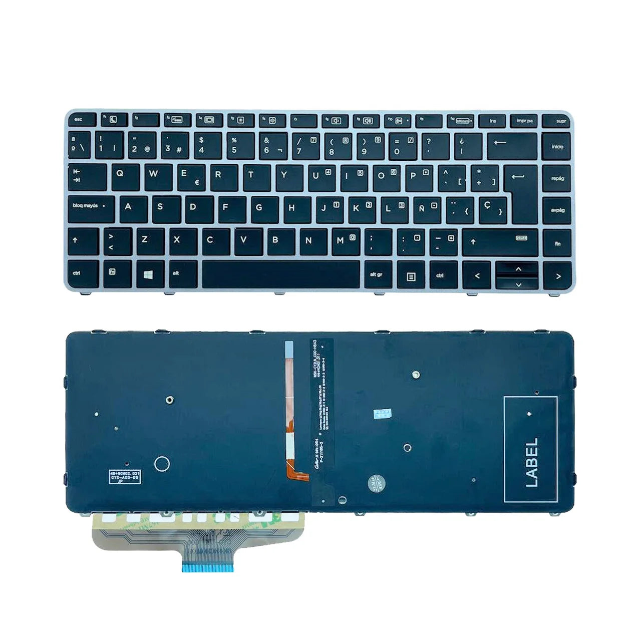 New US Spanish Arab Brazil Laptop Backlit Keyboard For HP Elitebook folio 1040 G3 844423-FP1 818252-FP1 NSK-CY0BQ 2A  HP laptop repair parts