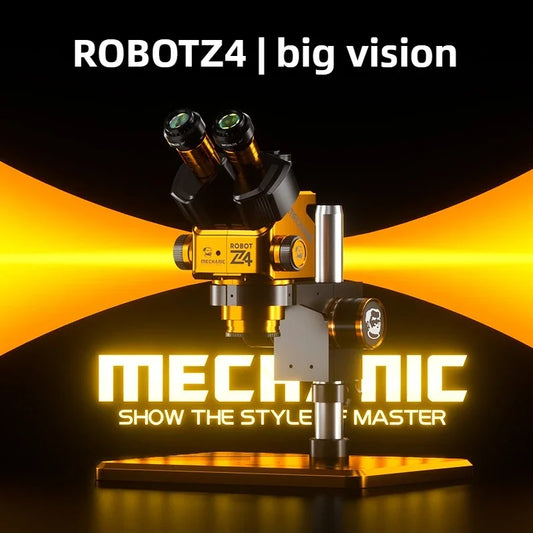 Mechanic ROBOT Z4 6.5-60X Magnification Stereo Trinocular Microscope with Adjustable Eyepiece for Motherboard Soldering Repair Professional Repair Tools