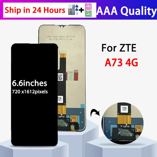 6.6"Screen For ZTE Blade A73 4G LCD 7060 Display Touch Screen Panel Digitizer Assembly For ZTE Blade A73 Display Replacement ZTE phone repair parts