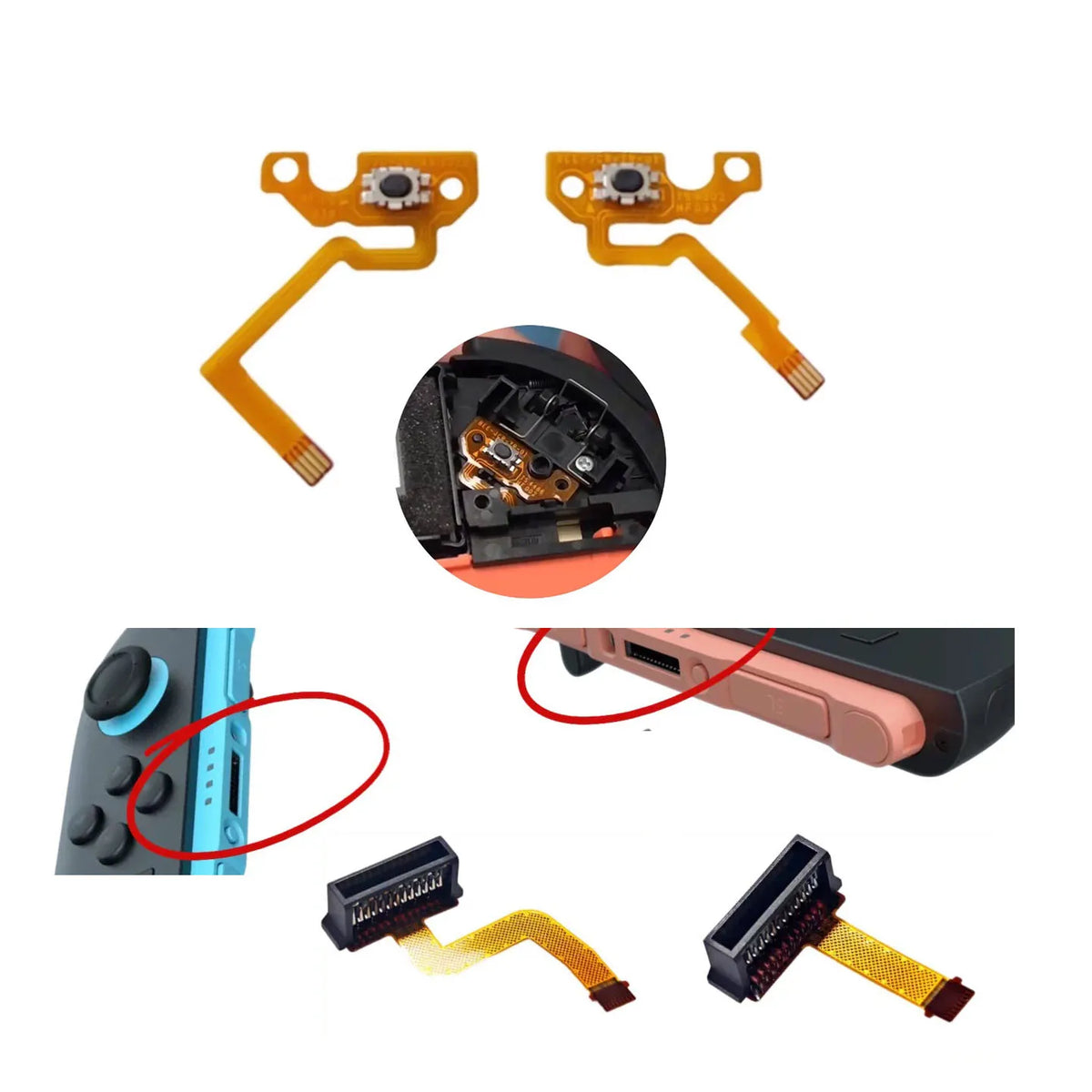 1/5Pairs Replacement ZR ZL Button Ribbon Flex Cable For Switch 2 NS2 Joycon 2 Left Right Handle Female Connector Slide Socket Game console repair parts