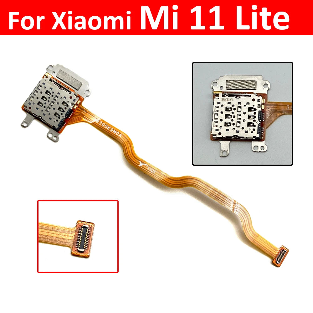 New For Xiaomi Mi 11 12 Lite Pro Poco F3 F4 5G SIM Card Holder Tray Slot Reader Socket Flex Cable  Xiaomi  Xiao mi phone repair parts