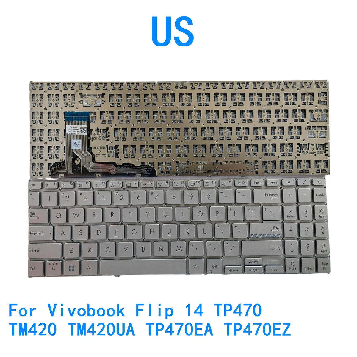 New US Language  Keyboard For ASUS Vivobook Flip 14 TP470 TM420 TM420UA TP470EA TP470EZ Notebook PC Replacement Keyboard  ASUS laptop repair parts
