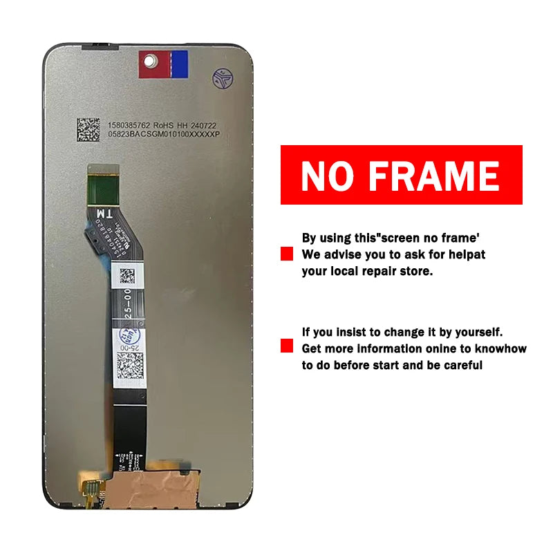 6.72“Tested G35 Screenn Replacement For Motorola Moto G35 5G XT2433-4 LCD Display + Touch Screen Sensor Digiziter Assembly Motorola phone repair parts