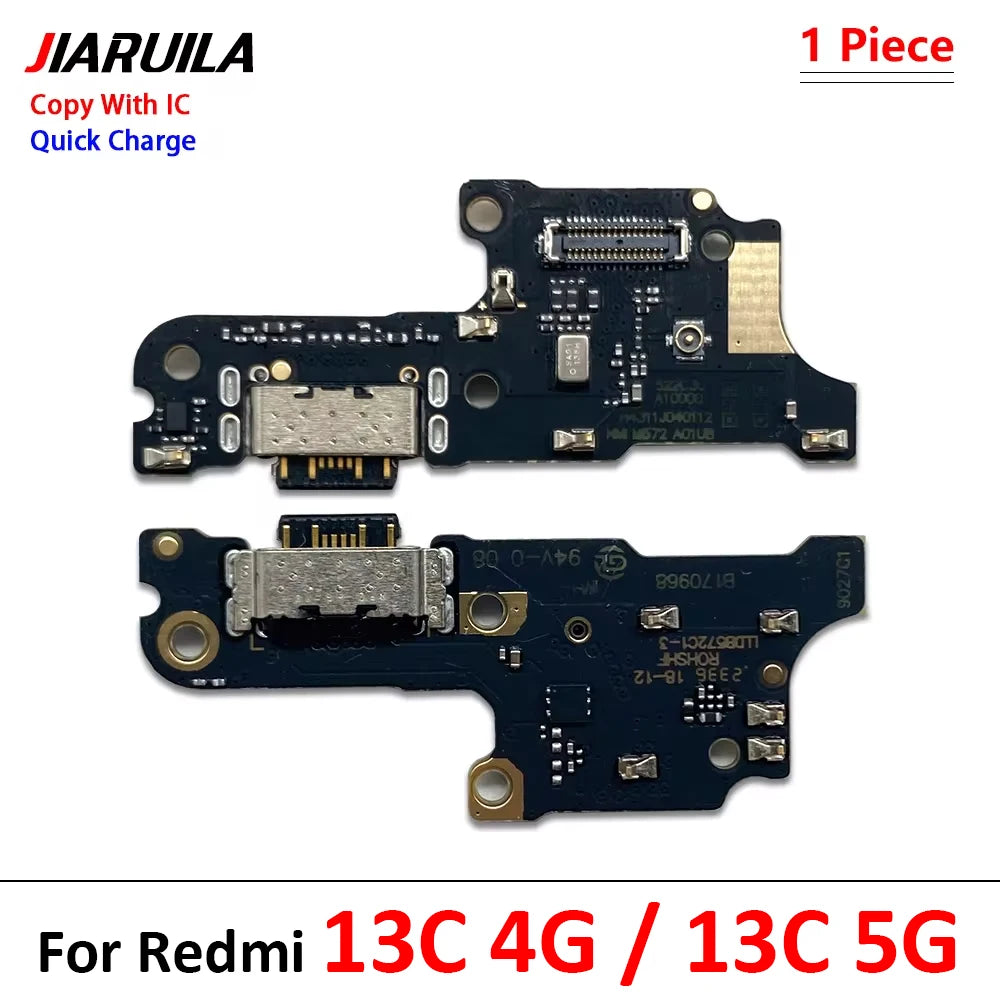 New USB Charging Port Board Flex Cable Connector For Xiaomi Redmi 8 8A 9 9C 9A 9T 10C 12C 10A 10 12 12C 13C 13 4G 5G Microphone Xiaomi  Xiao mi phone repair parts