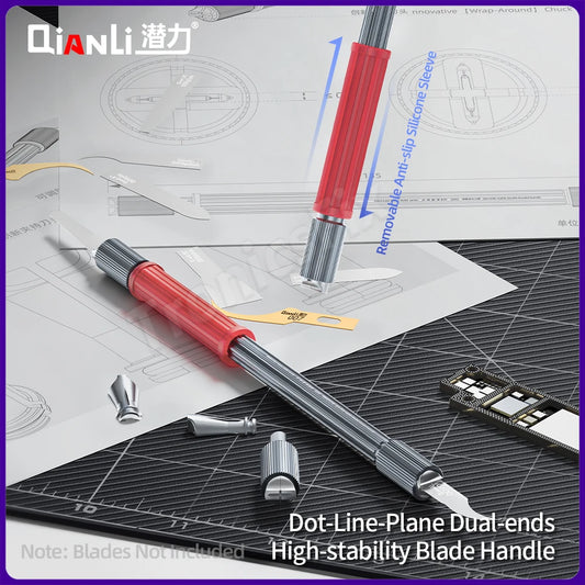 Qianli Precision Blade Handle for Motherboard Repair Dual-Use Anti-Slip Grip with Ultra-Stable Collet for Phone Engineers Tool Professional Repair Tools