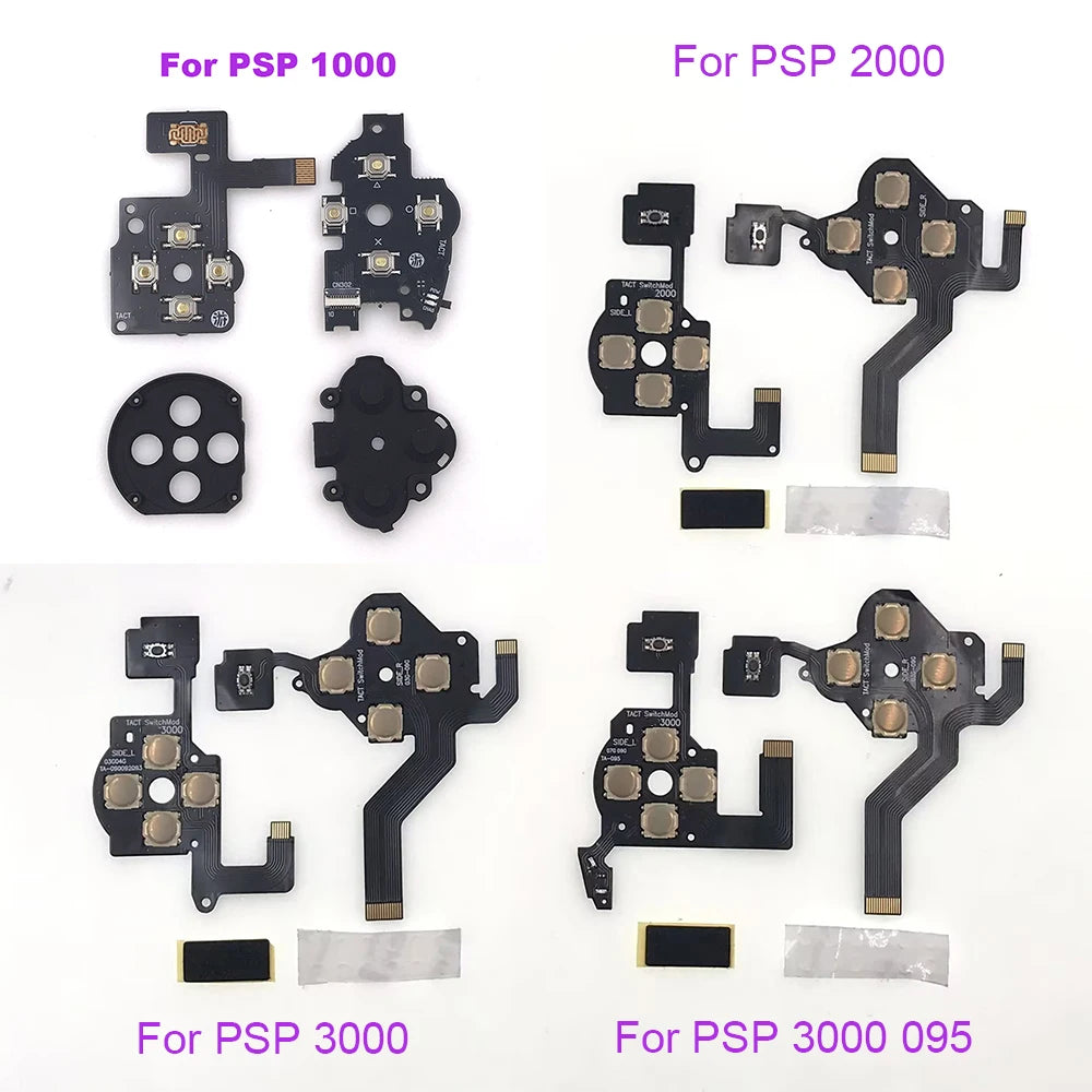 1 Set For PSP 1000 2000 3000 L R Left Right Button PCB Keypad Ribbon Replacement For PSP1000 PSP2000 PSP3000 New 095 Flex Cable Game console repair parts