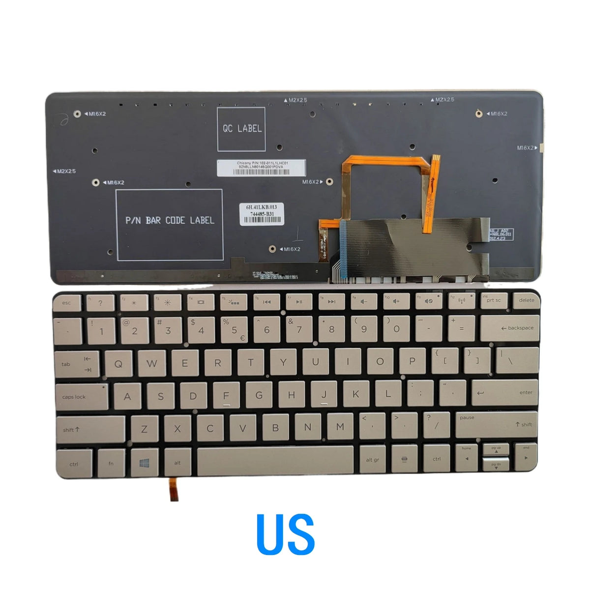 New US Arab Portuguese Laptop Backlit Keyboard For HP Spectre X2 13-H 13-H200 13-H211nr Notebook PC Replacement 102-011L1LHB01  HP laptop repair parts