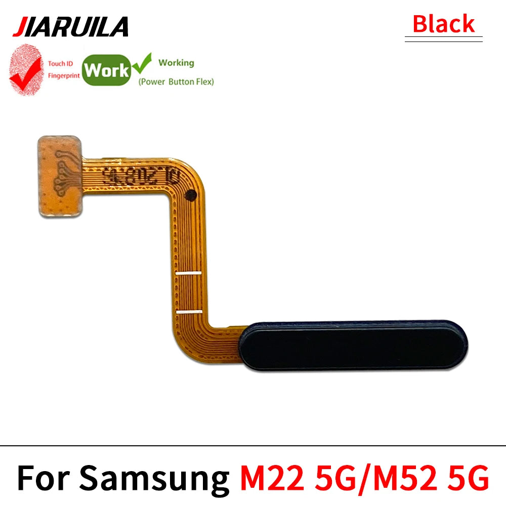 Home Button FingerPrint Touch ID Sensor Flex Cable For Samsung M22 M52 M62 M23 M14 M51 M31s 4G 5G Replacement Parts Samsung phone repair parts