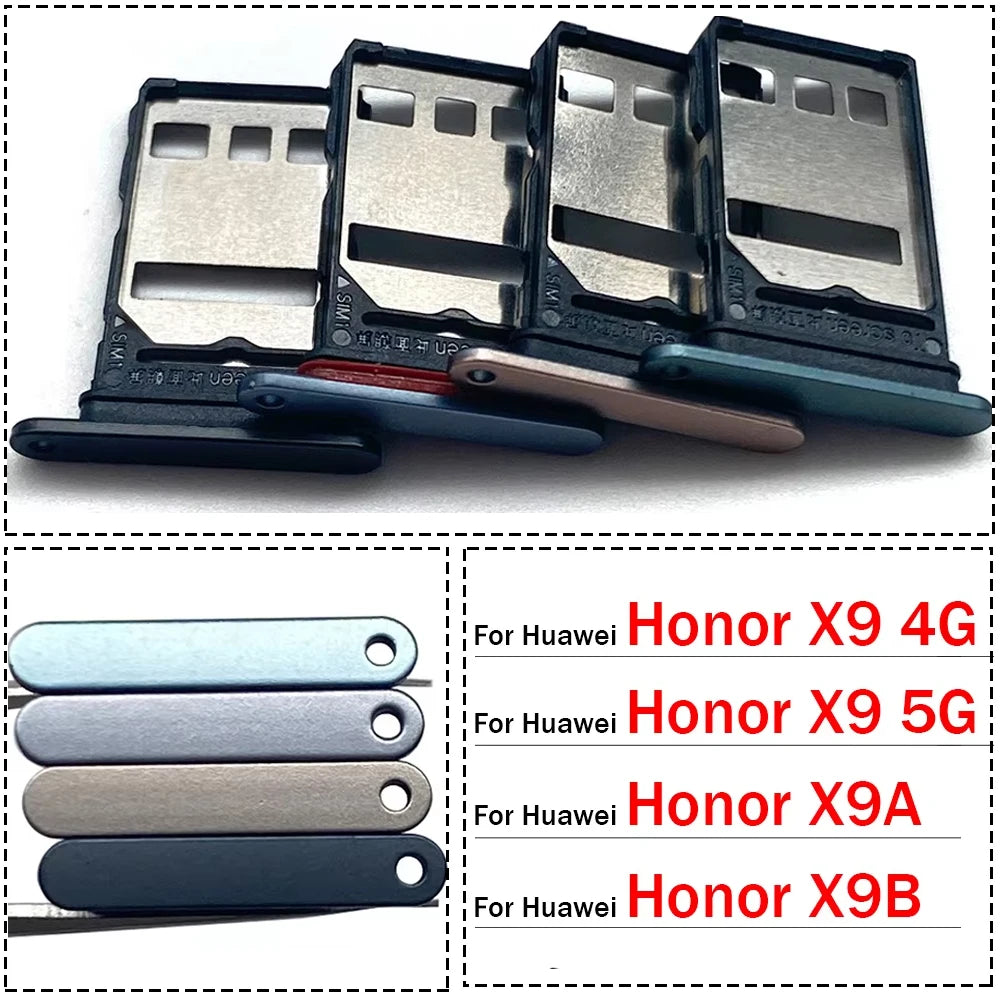 New For Huawei Honor X9 X9A X9B 4G 5G SIM Card Slot SD Card Tray Holder Adapter Repair Parts Huawei phone repair parts