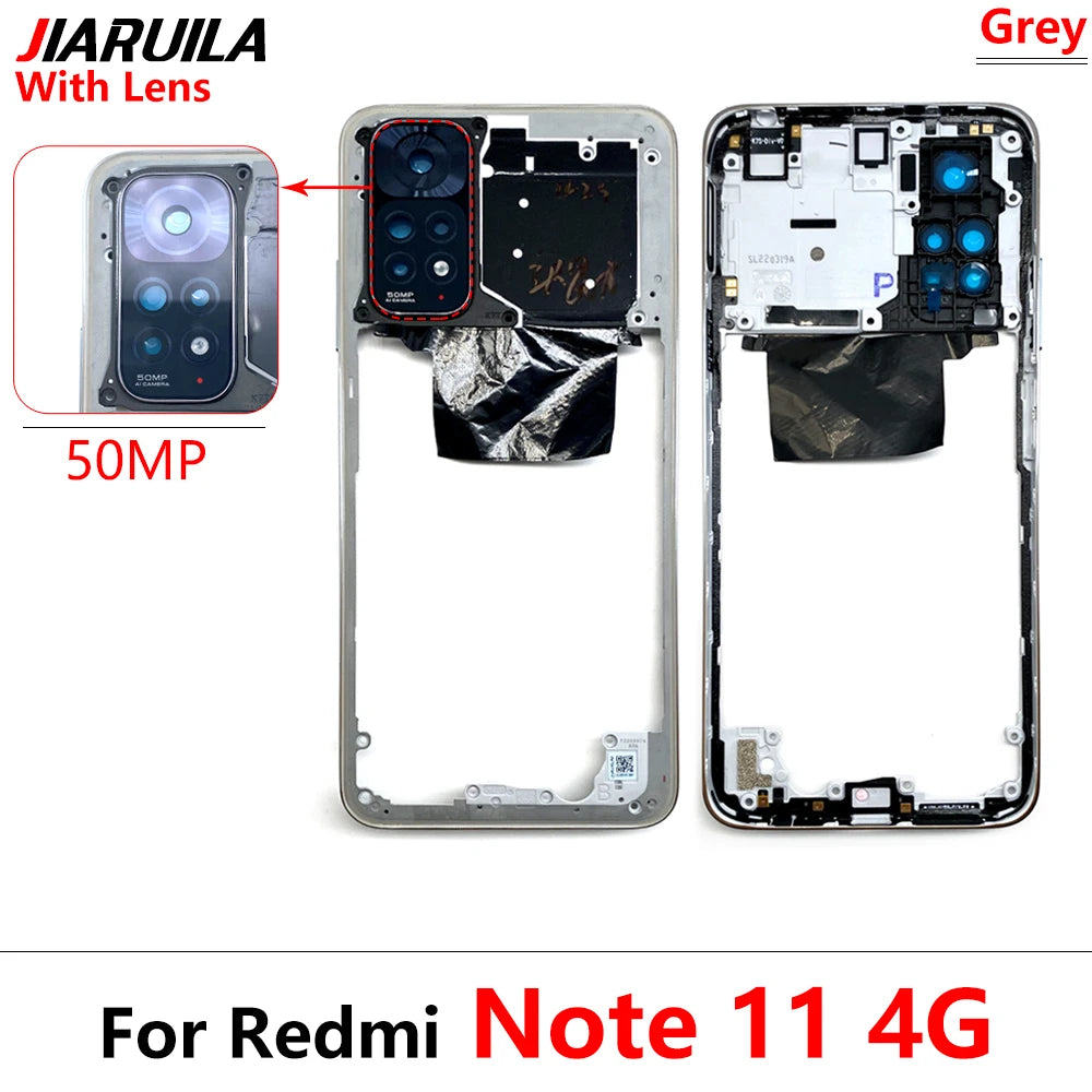For Xiaomi Redmi Note 11 4G / Note 11s / Note 11 Pro 5G Middle Frame Bezel Middle Plate Replacement Parts Black / Blue  Xiaomi  Xiao mi phone repair parts