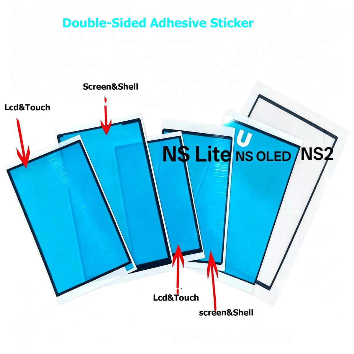 1-10PCS For NS2 Switch OLED Console Housing LCD Screen & Touch Dust-Proof Sponge Double-Sided Adhesive Sticker For Switch 2 Lite  Game console repair parts