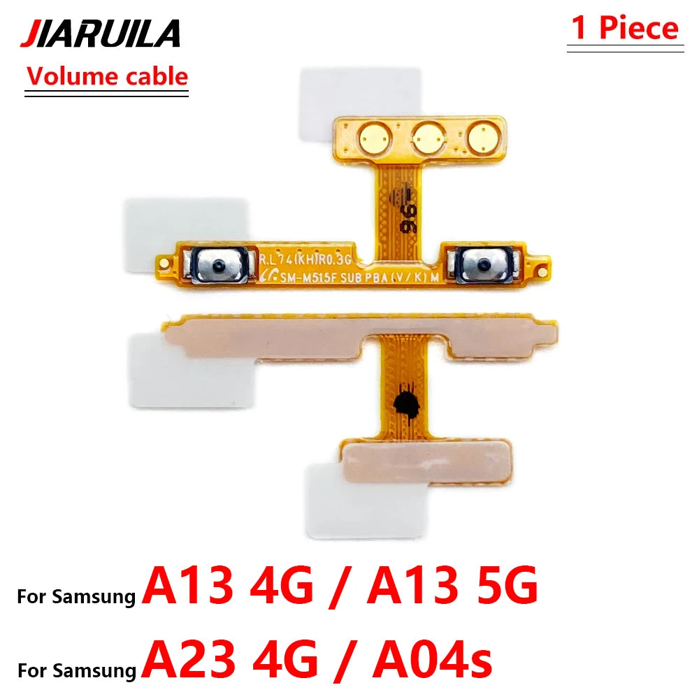10Pcs, Power On Off Volume Side Button Flex Cable For Samsung A13 A23 A33 A73 A53 A14 A24 A34 A54 A15 A35 A55 A04 A05 A05 4G 5G Samsung phone repair parts