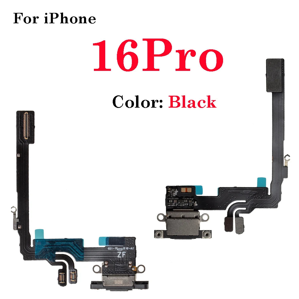 1Pcs New Brand For iPhone 16 15 Plus16 15 Pro Max Dock Charging Port Flex Cable USB Charger Connector Replacement Part iPad tablet repair parts