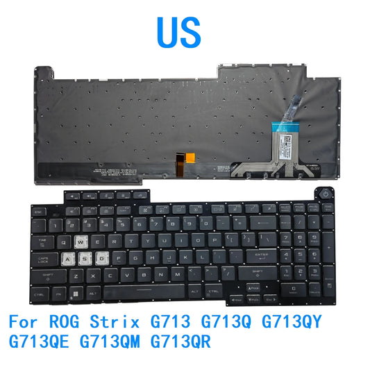New US Language  RGB Keyboard For ASUS ROG Strix G713 G713Q G713QY G713QE G713QM G713QR Notebook PC Replacement Keyboard ASUS laptop repair parts