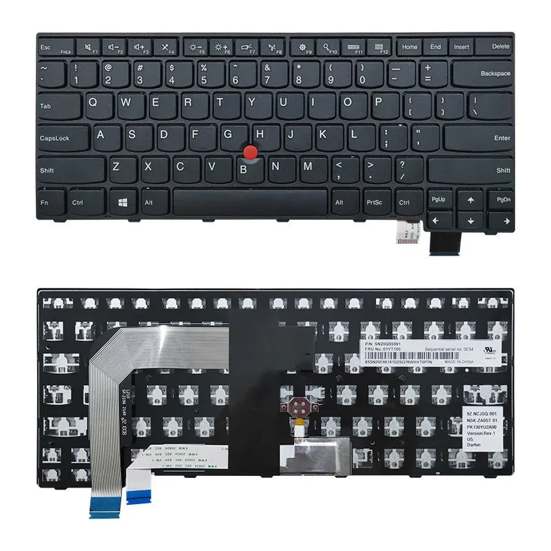 Upper case keyboard for Lenovo S2 T460s T470p T480 E431 E440 E450 T495 T490S keyboard keycap Lenovo laptop repair parts