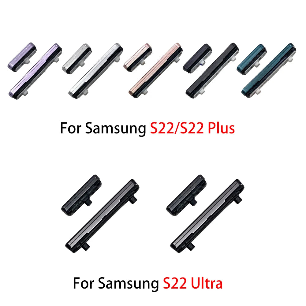 For Samsung S22 S23 Plus Ultra 5G Power Button + Volume Side Button Key Replacement Parts Samsung phone repair parts