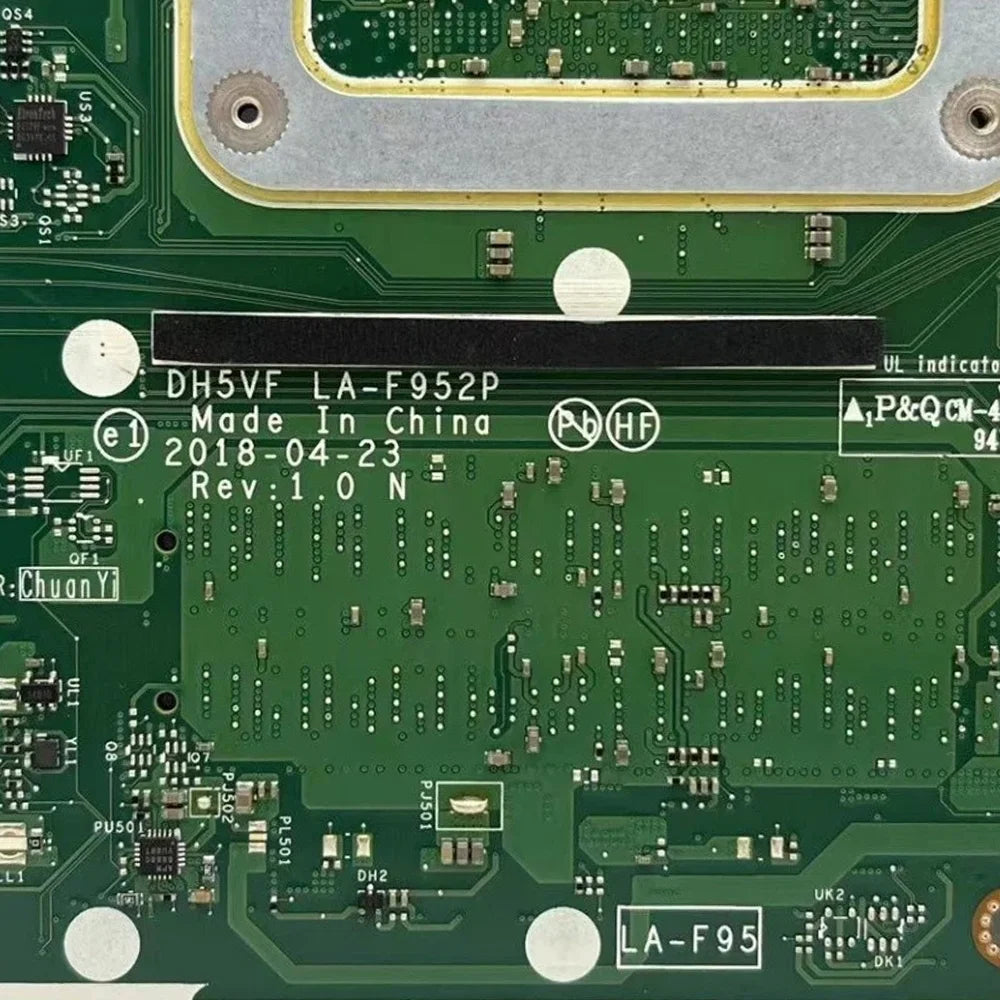 LA-F952P Motherboard For Acer Aspire AN515-52 AN515-53 Notebook With CPU i5-8300HQ i7-8750H GPU GTX1050 GTX1050Ti 4GB Acer laptop repair parts
