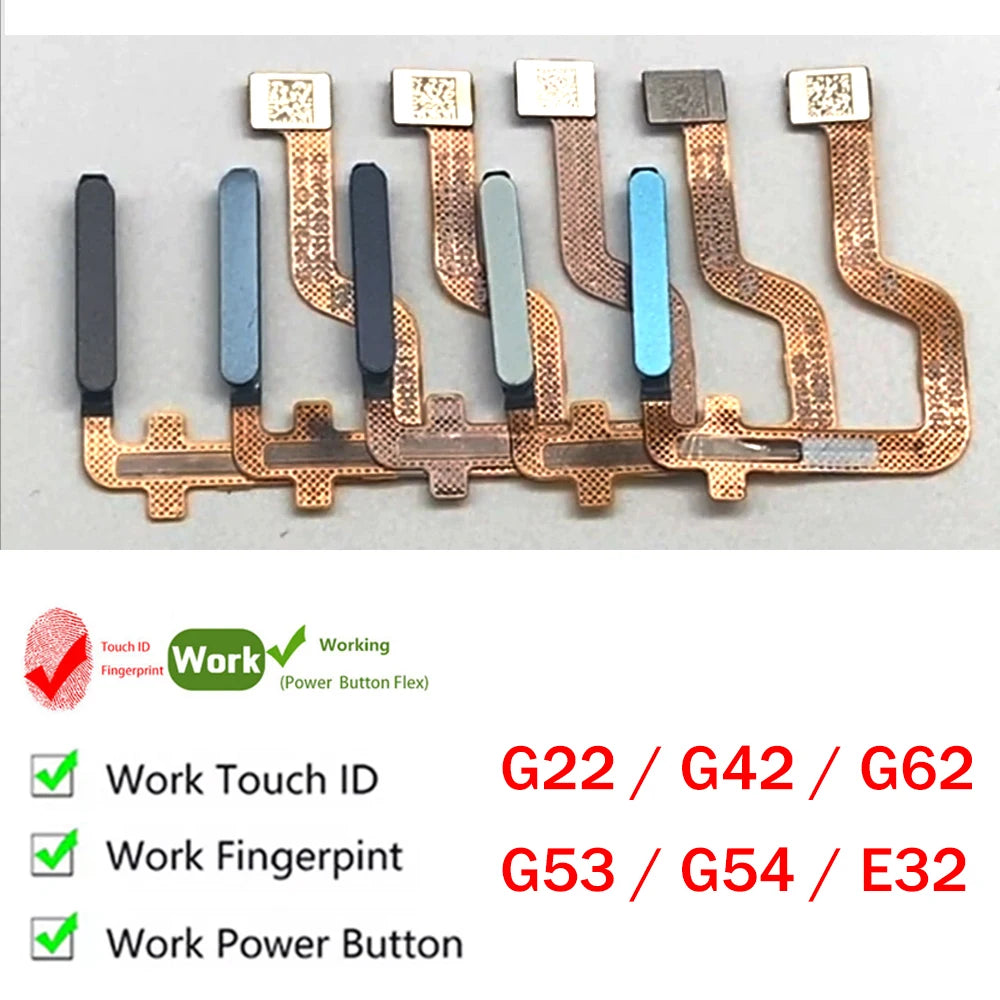 Home Button FingerPrint Touch ID Sensor Flex Cable For Motorola Moto G22 G42 G62 G53 G54 E32 Replacement Parts Motorola phone repair parts