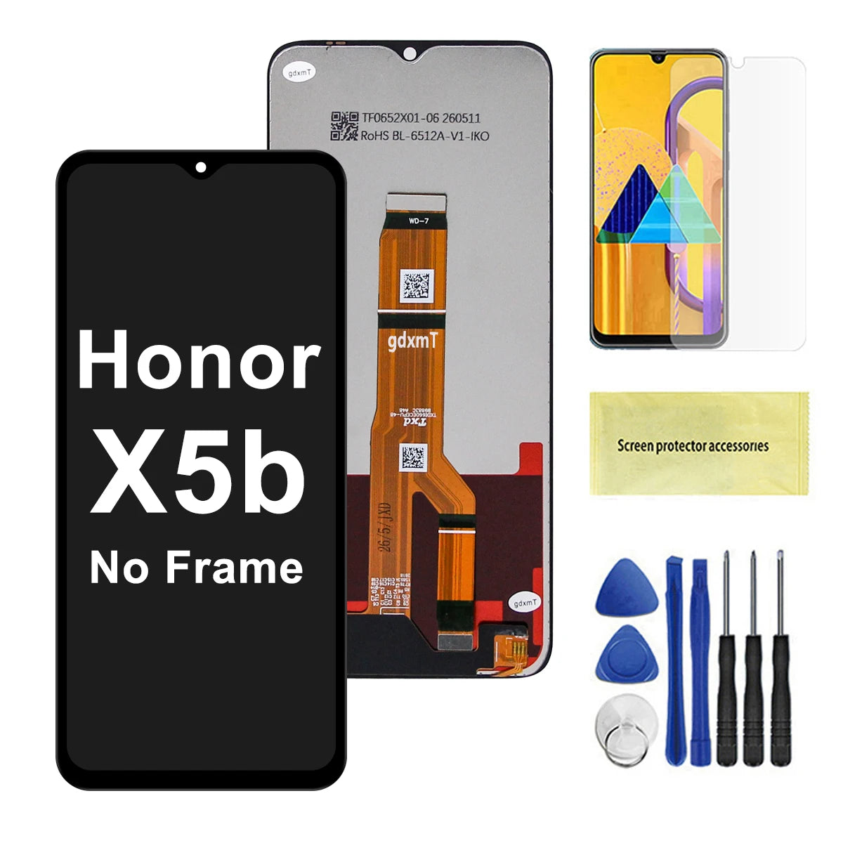 6.56'' Screen For Huawei Honor X5b LCD Display With Frame Screen Touch Panel Digitizer For Honor X5B Plus Display Screen HUAWEI phone repair parts
