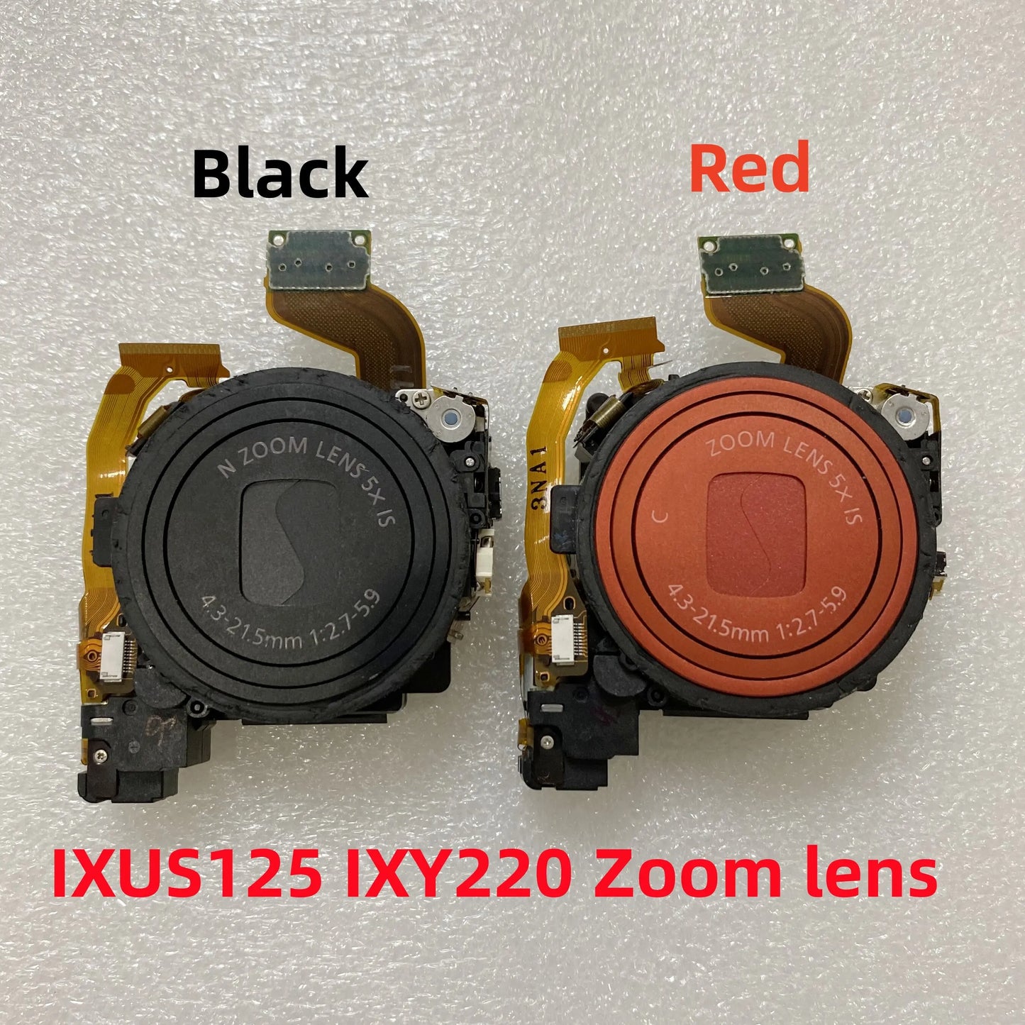 Original For Canon IXUS125 HS IXY220 Black Red Camera Zoom Lens Set With CCD Origianl Camera Repair Camera Digital Camera repair parts