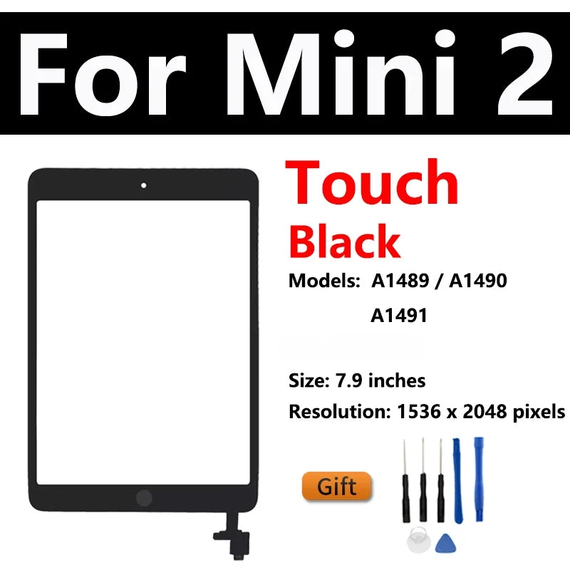 OEM Pantalla LCD Touch Screen For Apple iPad Mini 1 2 3 A1599 A1489 A1432 Assembly Digitizer Front Glass Display Replace  iPad repair parts
