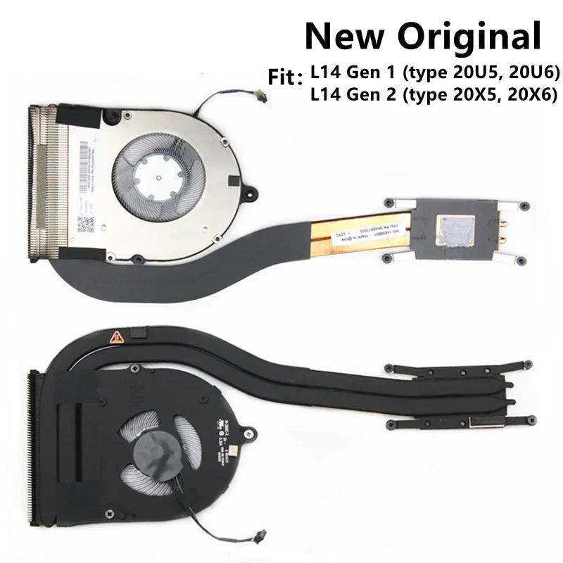 New Original For Laptop Lenovo ThinkPad L14 Gen1/Gen2 CPU Cooling Fan Heatsink Radiator UMA FRU PN:5H40S72942/3 5H41B77177/8 Lenovo laptop repair parts