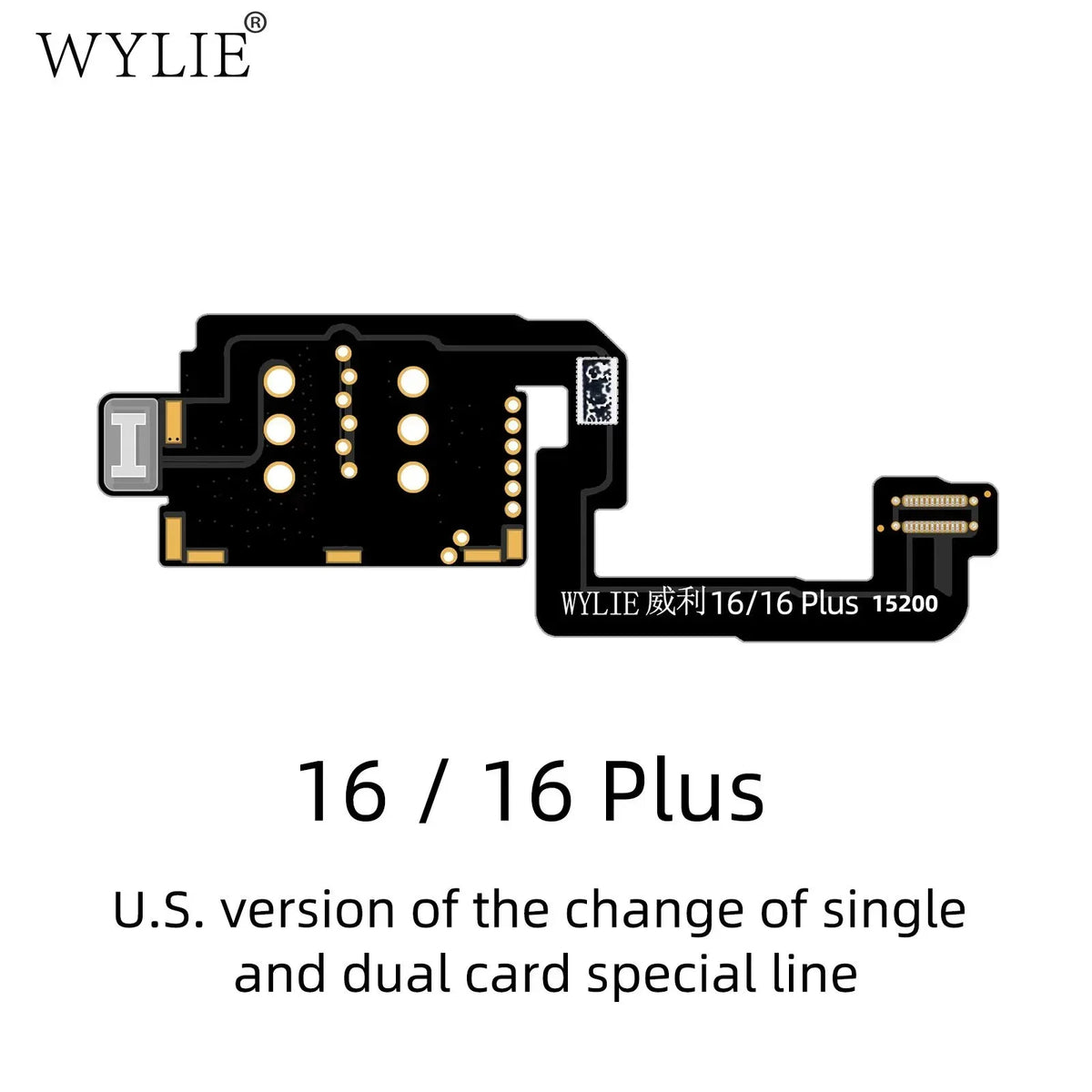 WYLIE Dual Card Change to Single Card Cable for IPHONE 14/15 16Pro Max Series eSIM to SIM No Need Separation No Damage Flex Part Professional Repair Tools