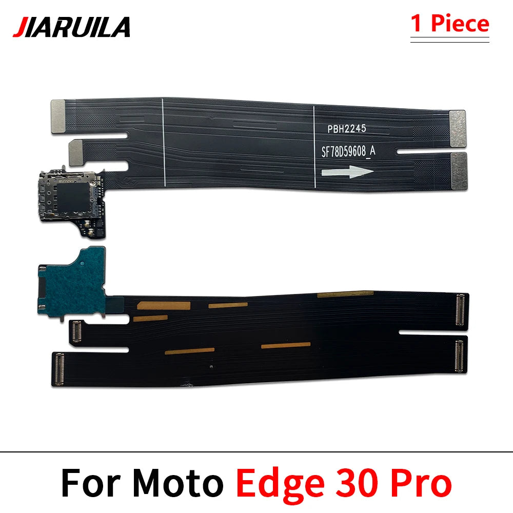 10Pcs, SIM Card Reader Holder Connector Socket Slot Main Flex Cable For Moto Edge 20 30 40 X30 Pro Neo Fusion Lite Ultra Plus Motorola phone repair parts