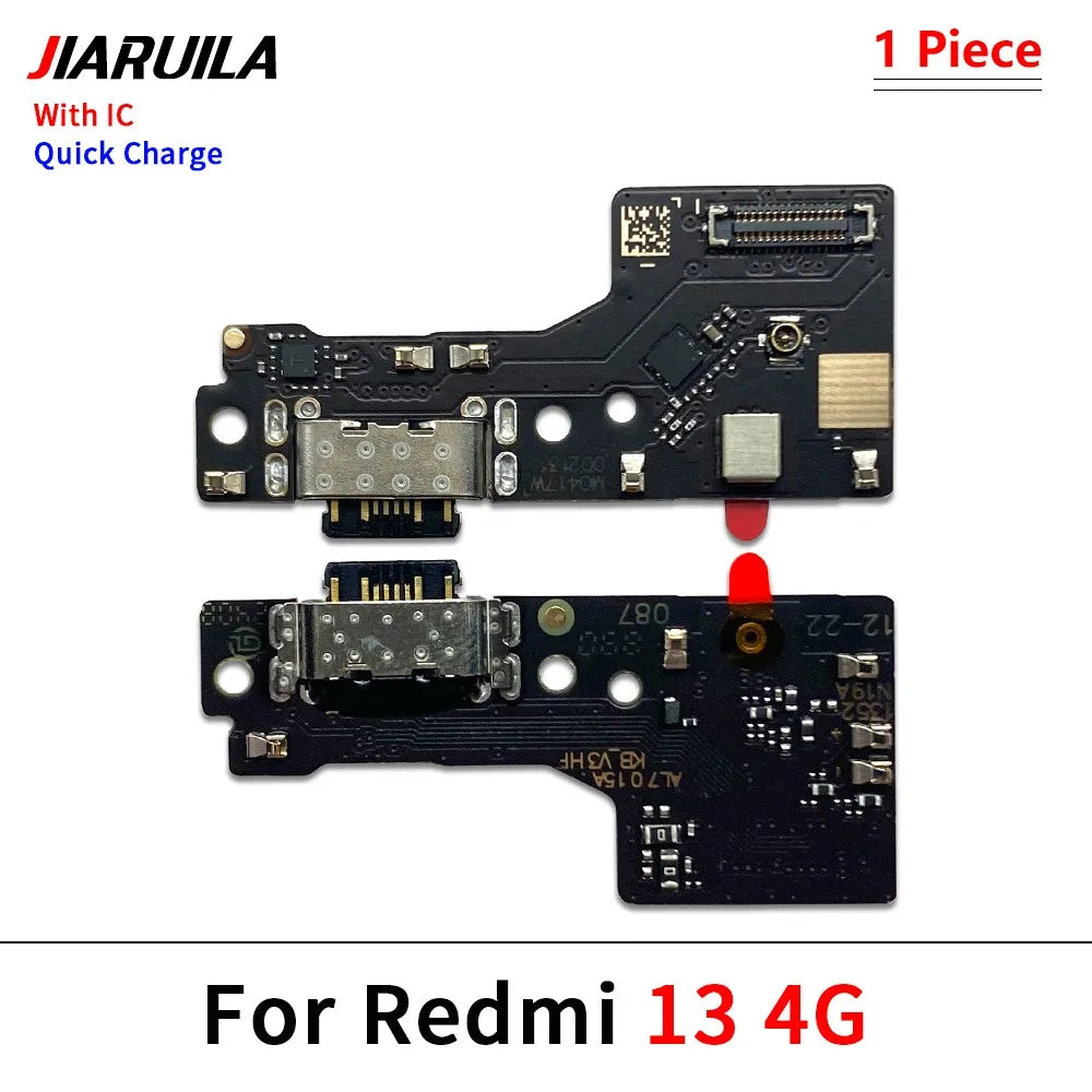 50Pcs, For Xiaomi Redmi 9A 9 9C 9T 8 8A 10C 10 10A 12 12C 13C 13 4G 5G USB Charger Dock Connector Charging Port Mic Flex Cable  Xiaomi  Xiao mi phone repair parts