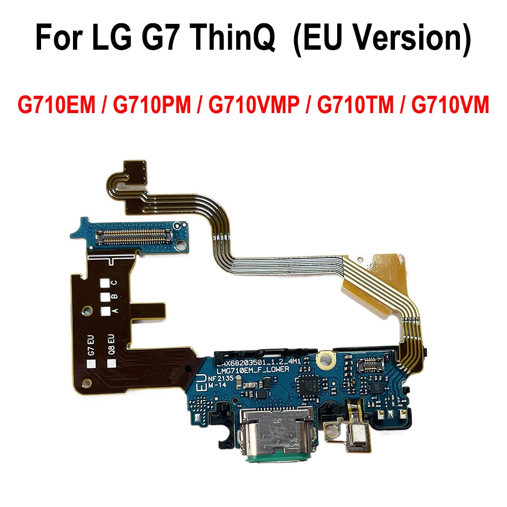 USB Charge Port Jack Dock Connector Charging Board For LG G7 ThinQ  (EU Version) G710 Charging Board Flex Cable LG phone repair parts