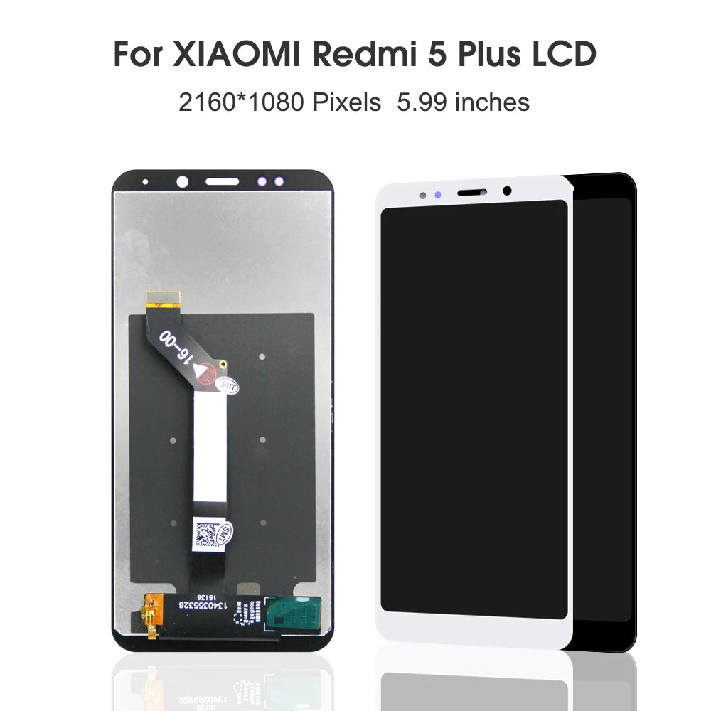 5.99" Screen for Xiaomi Redmi 5 Plus MEG7 MEI7 LCD Display Digital Touch Screen Assembly with Frame for Redmi 5 Plus Replacement Xiaomi phone repair parts