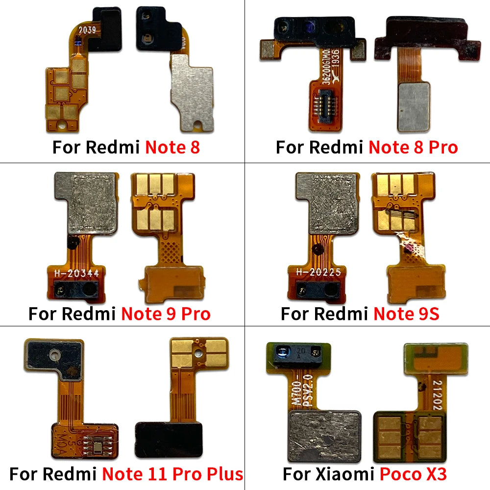 New Proximity Ambient Light Sensor Flex Cable For Xiaomi Poco X3 Pro NFC Redmi Note 8 9 9s 11 Pro Plus 4G 5G Replacement Parts Xiaomi  Xiao mi phone repair parts