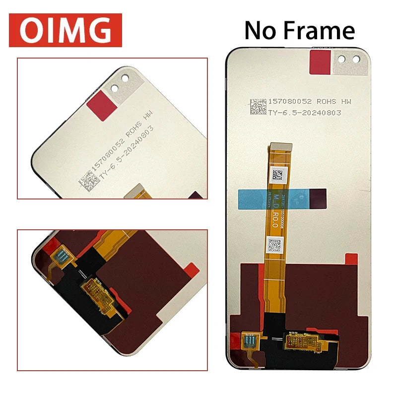 AAA Quality 6.57" For OPPO Realme X50 5G Global LCD RMX2144 Display Touch Screen Digitizer Assembly For Realme X50m 5G LCD Oppo phone repair parts Realme phone repair parts