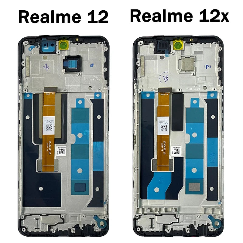 6.72''AAA+ For Realme 12 5G RMX3999 LCD Display Touch Panel Screen Digitizer Assembly For Oppo Realme 12X RMX3997 LCD With Frame Oppo phone repair parts Realme phone repair parts