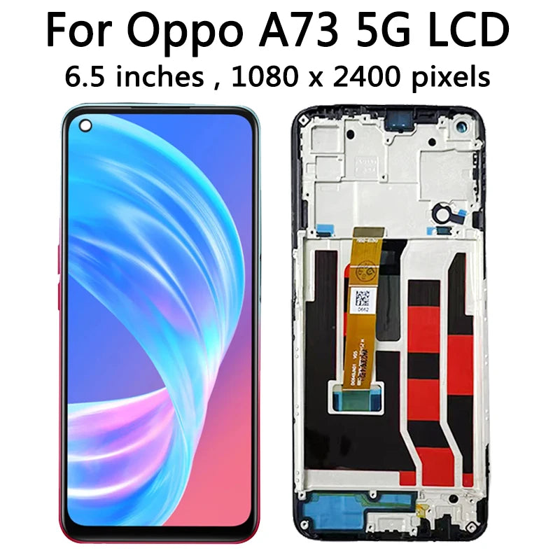 6.5" High Quality For Oppo A73 5G CPH2161 LCD Display Touch Screen For Oppo A73 5G LCD Assembly Replacement Display Digitizer  Oppo phone repair parts