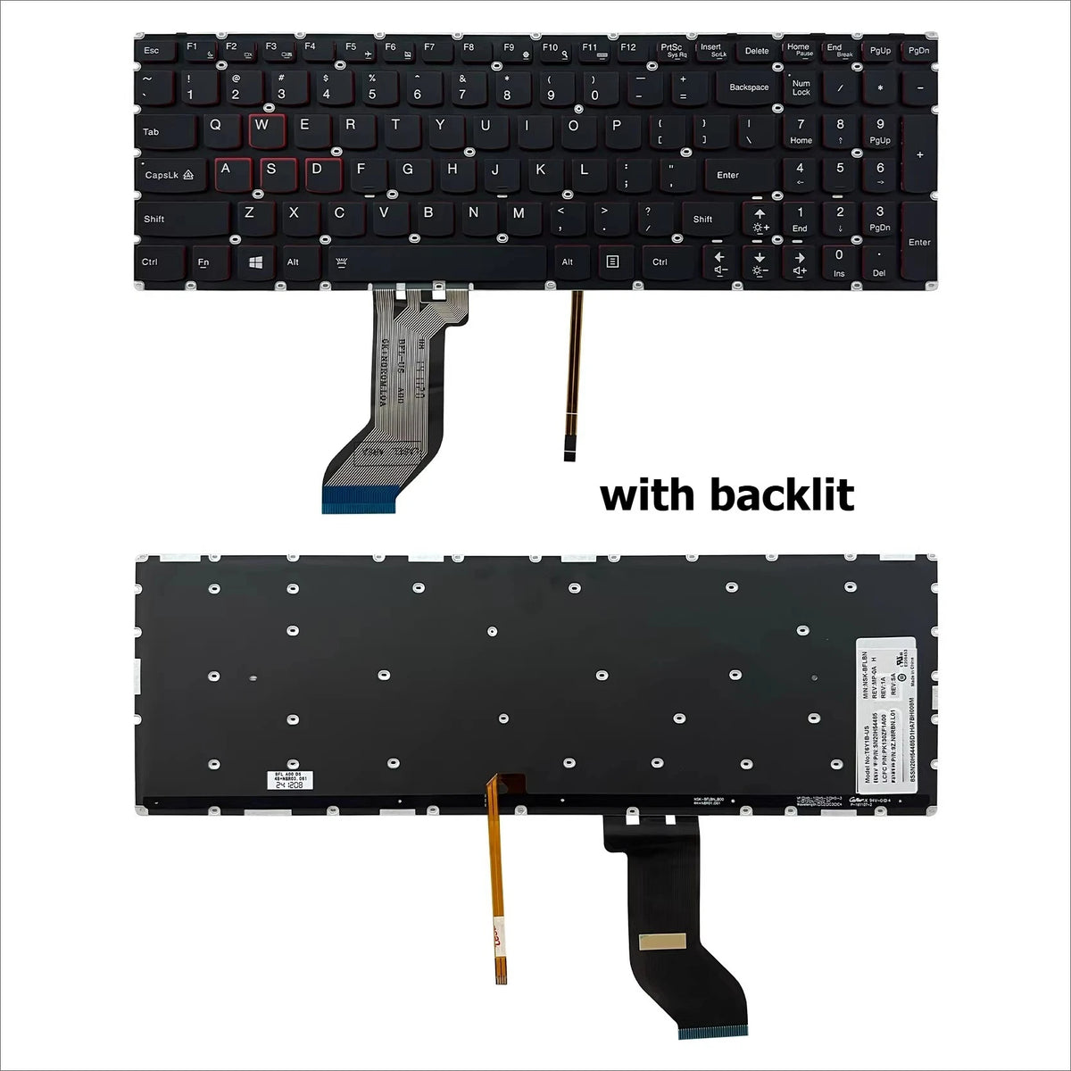 Upper case keyboard for Lenovo Legion 15ISK Y700-15-17 Y720-15IKB topcase palmrest cover SN20H54485 T6Y1B LJV160420E 5CB0N67285 Lenovo laptop repair parts