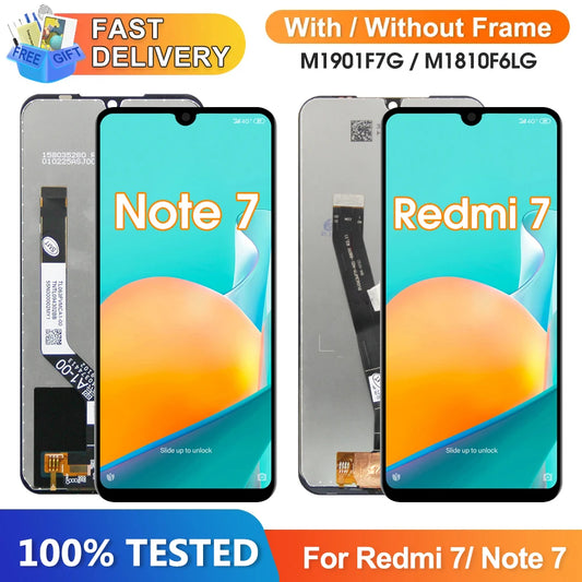 Display Screen for Xiaomi Redmi Note 7 M1901F7G LCD Display Touch Screen Digitizer with Frame for Redmi 7 Redmi7 Replacement Xiaomi phone repair parts