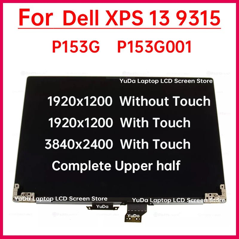 13.4 Inch Touch Screen For Dell XPS 13 9315 P153G001 Laptop LCD Display Digitizer Full assembly Replacement 1920x1200 3840x2400 DELL laptop repair parts