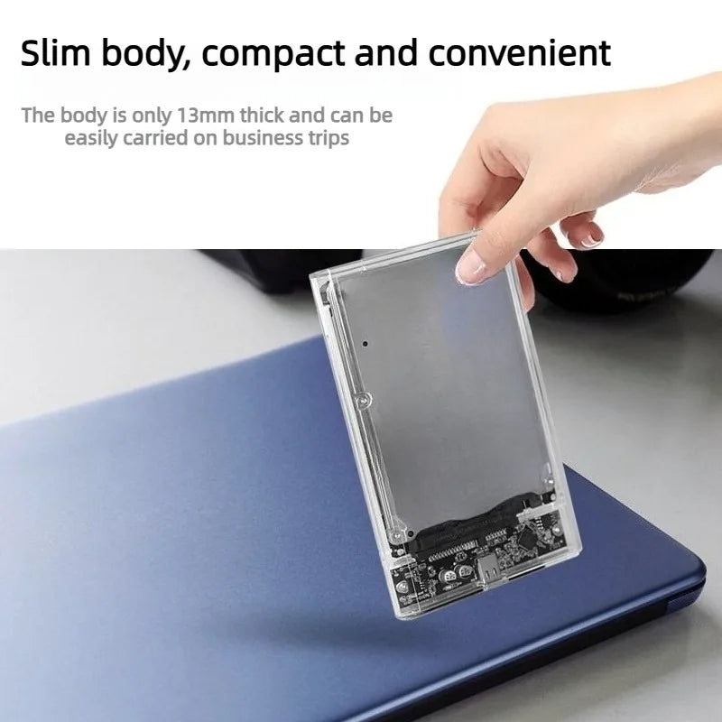 USB3.0 3.1 HDD Enclosure 2.5inch SATA SSD Hard Drive Case with 6Gbps Transfer Speed Mobile External Housing Harddisk Box typec Laptop Accessories