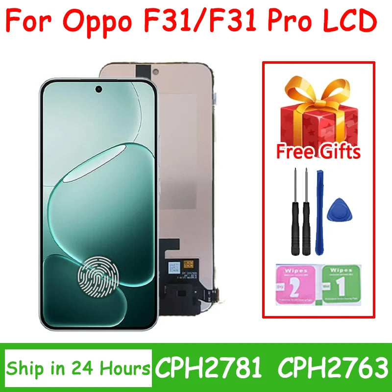 6.57"AMOLED For Oppo F31 CPH2781 LCD Display Touch Screen Digitizer For Oppo F31 Pro CPH2763 Display Replacement Oppo phone repair parts Realme phone repair parts