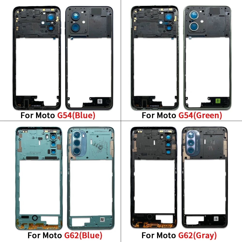 New Middle Frame Holder Housing Bezel Plate For Motorola Moto G04 G23 G34 G53 G54 G62 G72 G73 5G Replacement Repair Parts Motorola phone repair parts
