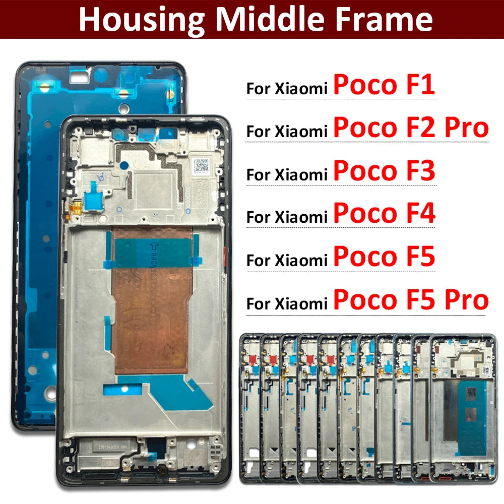 New Front Housing LCD Frame Screen Bezel Holder For Xiaomi Poco F1 F2 F3 F4 F5 Pro Replacement Parts Xiaomi  Xiao mi phone repair parts