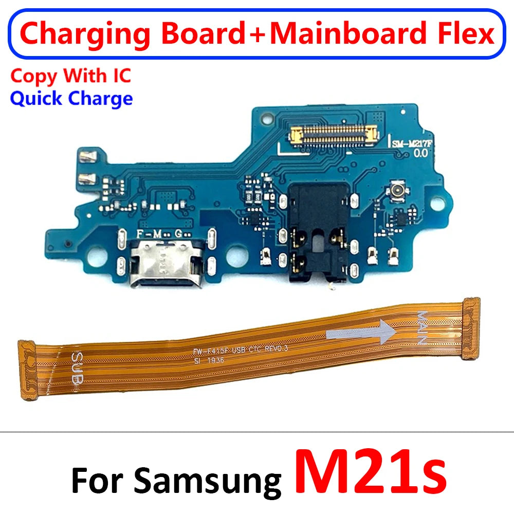 For Samsung M22 M31S M32 M51 M52 M10 M20 M30 M30s M21 M62 M53 5G USB Charge Port Dock Connector Charging Main Board Flex Cable Samsung phone repair parts