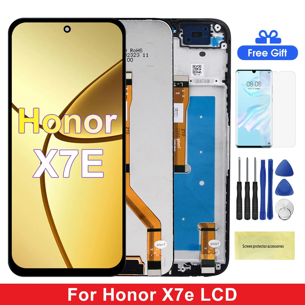 X7e LAB-LX1 LAB-LX3 Display Screen With Frame For Huawei Honor X7e LCD Display Touch Screen Digitizer Assembly Honor phone repair parts