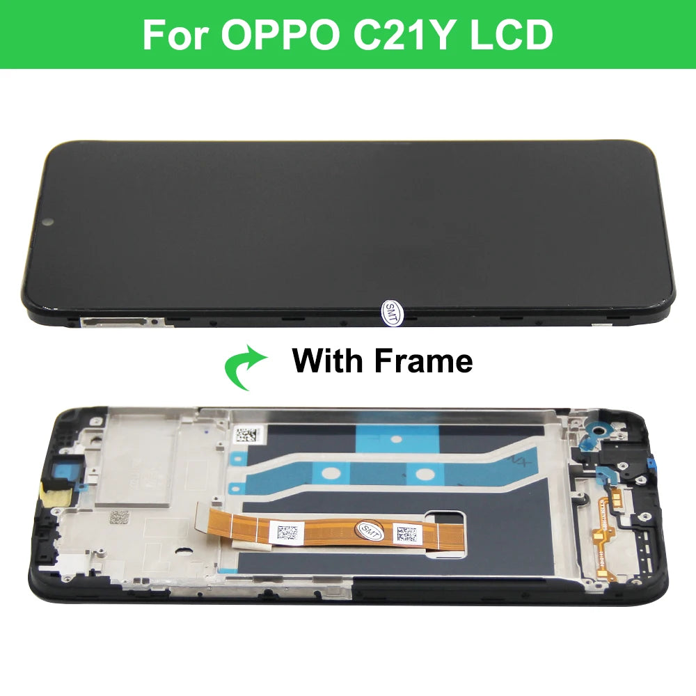 6.5" Screen for Realme C21Y RMX3261 RMX3263 Lcd Display Digital Touch Screen with Frame for Realme C21Y Screen Replacement Realme phone repair parts