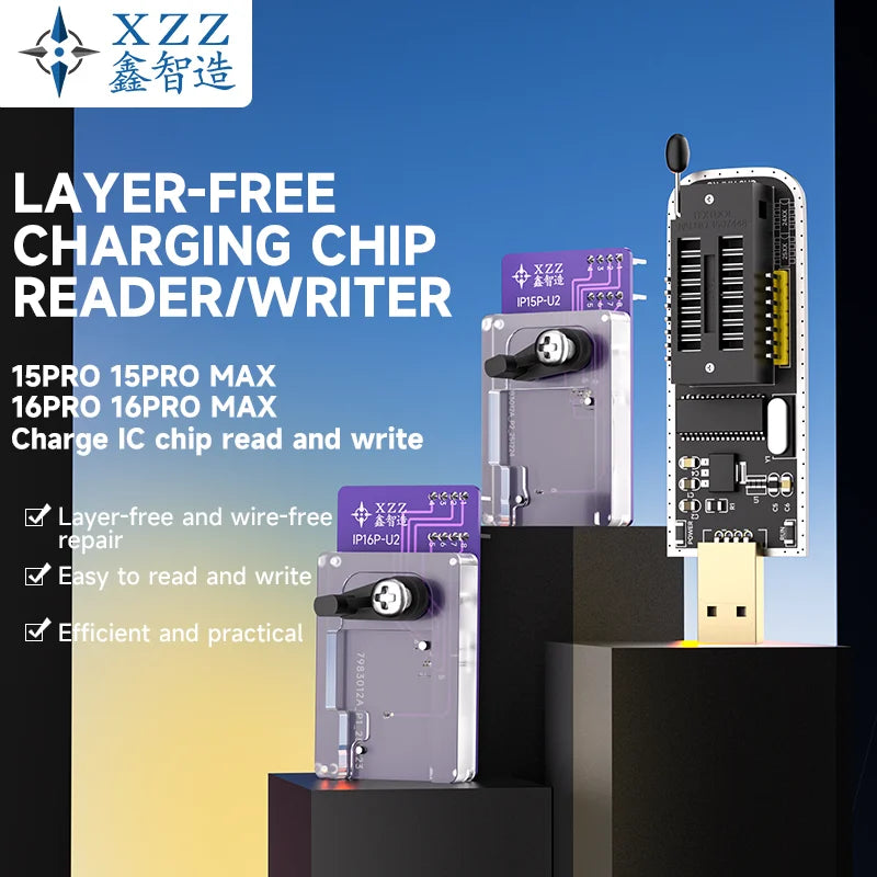 XZZ U2 charging Chip Reader/Writer Card Model 15Pro/PM 16Pro/PM Paired with 341 Programmer Professional Repair Tools