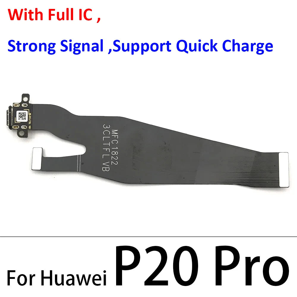1Pcs Dock Connector Micro USB Charger Charging Port Flex Cable Microphone Board For Huawei P9 P10 P20 P30 Lite E Plus Pro Huawei phone repair parts